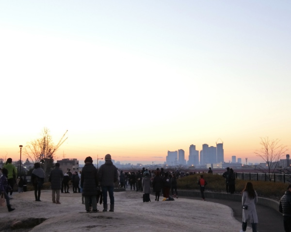 公園で初日の出