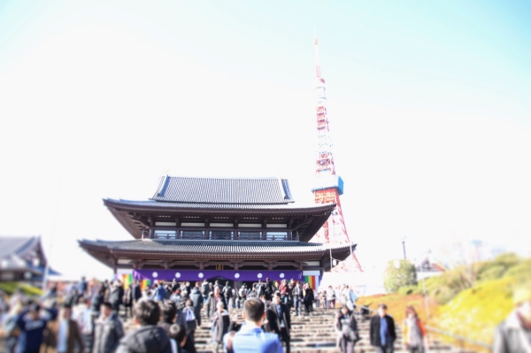 増上寺と東京タワー