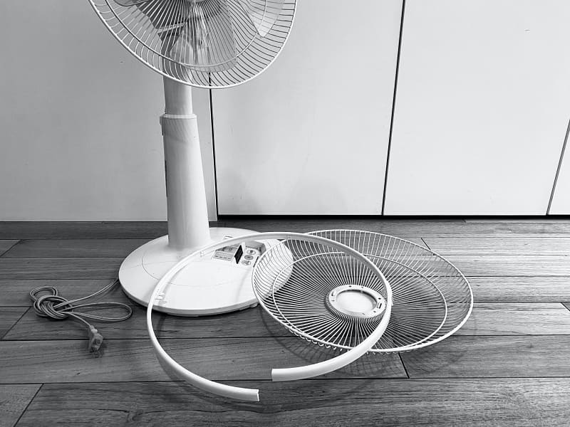 壊れた扇風機